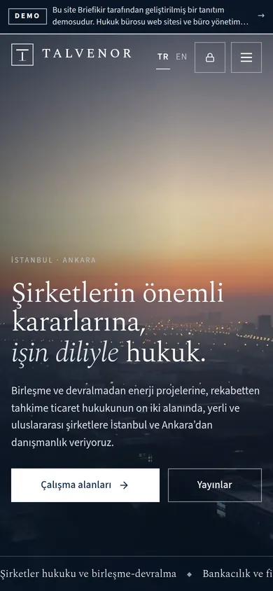 Hukuk Bürosu Web Sitesi ve Büro Yönetim Yazılımı — mobil görünüm
