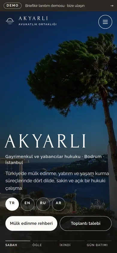 Hukuk Bürosu Web Sitesi ve Büro Yönetim Yazılımı — mobil görünüm
