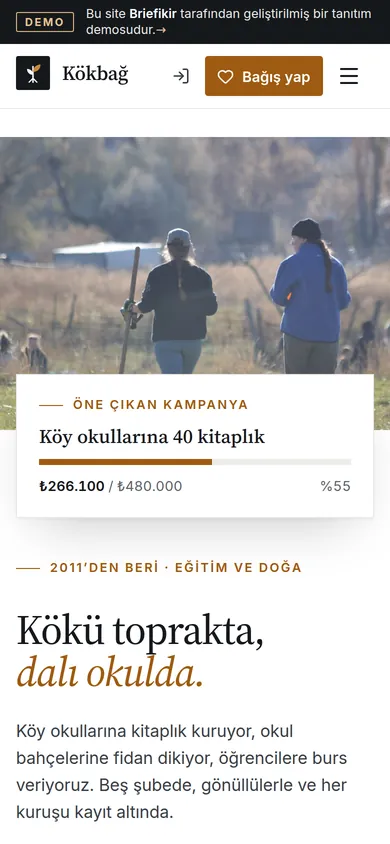 Dernek Yönetim Sistemi ve BYS — mobil görünüm