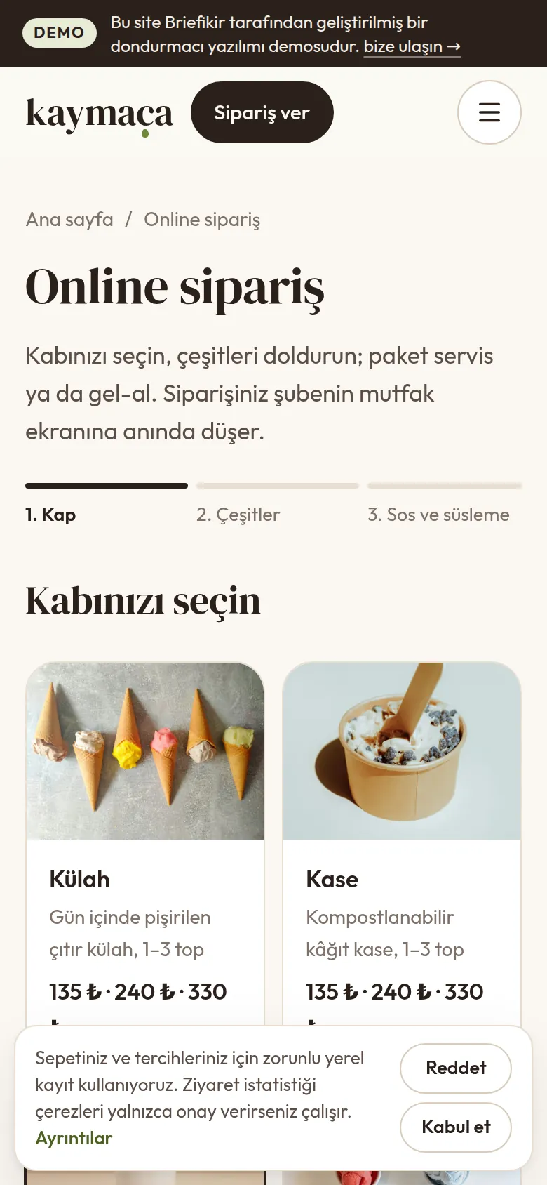 Mobil sipariş
