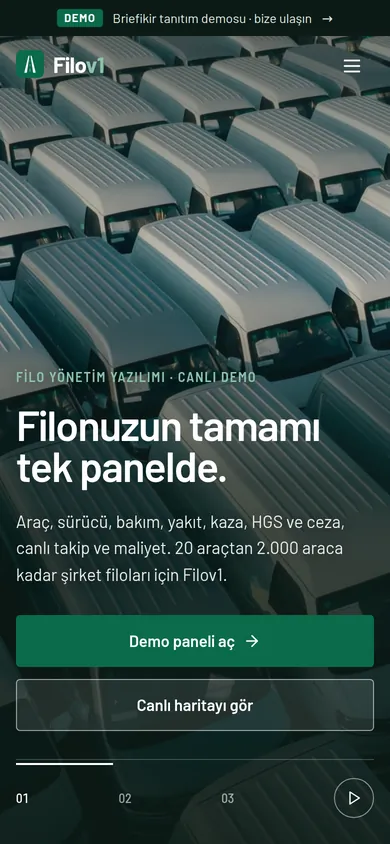 Filo Yönetim Yazılımı ve Sürücü Uygulaması — mobil görünüm