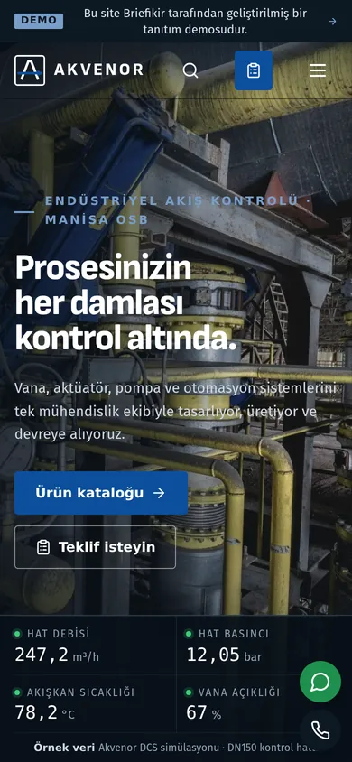 Kurumsal Web Sitesi ve Yönetim Paneli — mobil görünüm