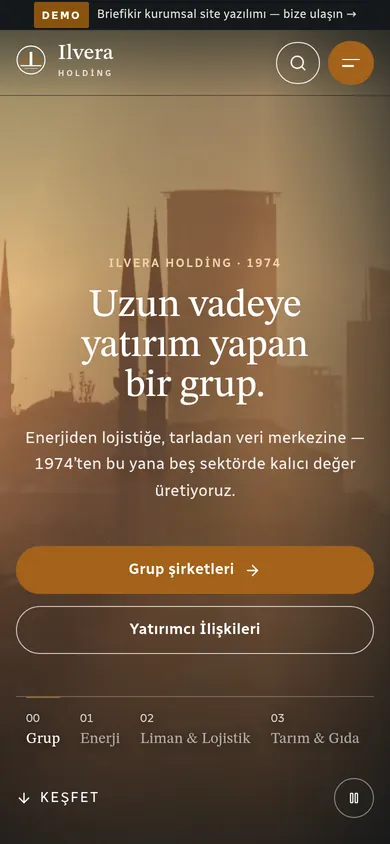 Kurumsal Web Sitesi ve Yönetim Paneli — mobil görünüm