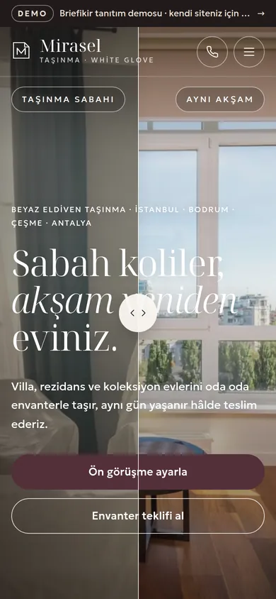 Butik Nakliyat Sitesi ve Envanter Yazılımı — mobil görünüm