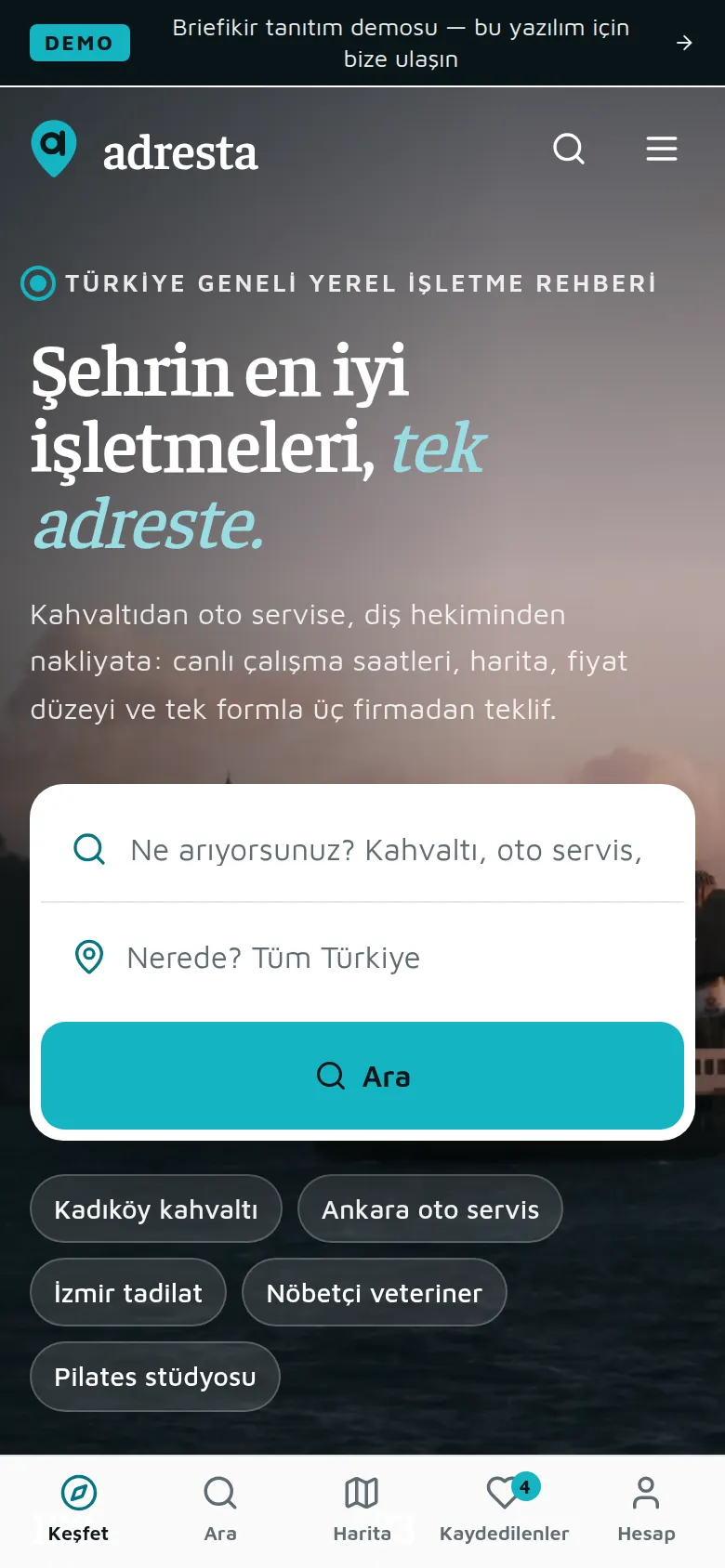 Firma Rehberi Sitesi ve Yazılımı — Demo — mobil görünüm