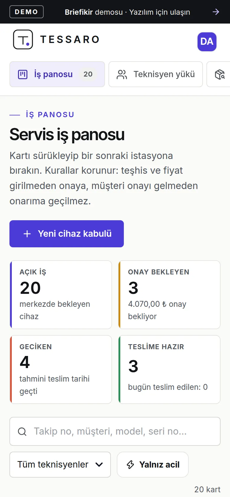 Mobil iş panosu