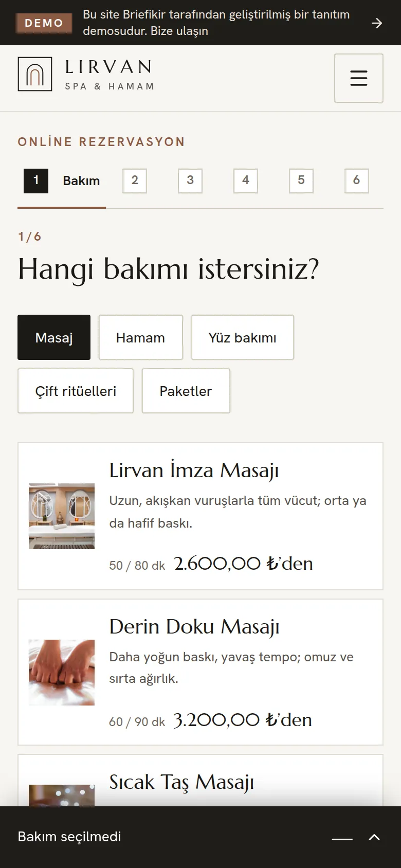 Mobil rezervasyon