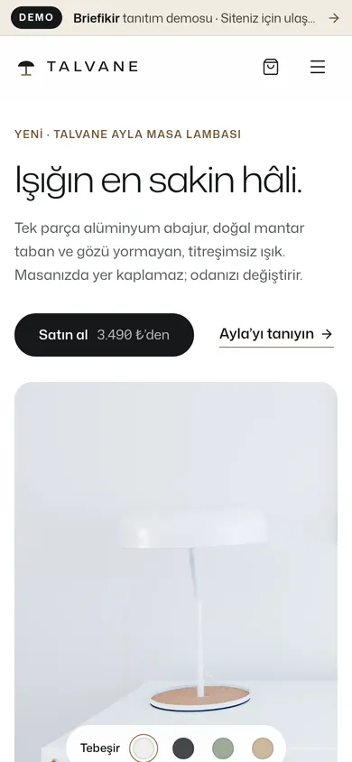 Tek Ürün Satış Sitesi (D2C) — mobil görünüm